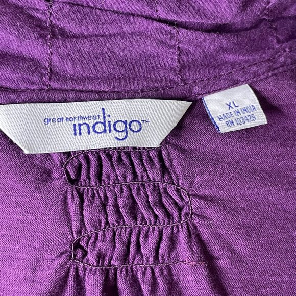 Great Northwest Indigo XL embroidered top purple cream - Picture 5 of 6